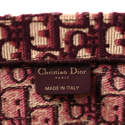 Christian Dior Oblique Medium Book Tote Burgundy Multicolor 6 of 15