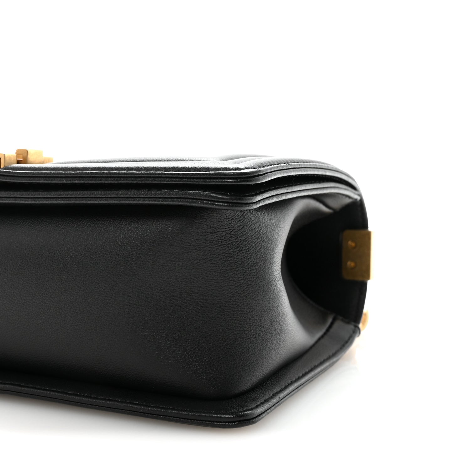 Calfskin Quilted Medium Boy Flap Black