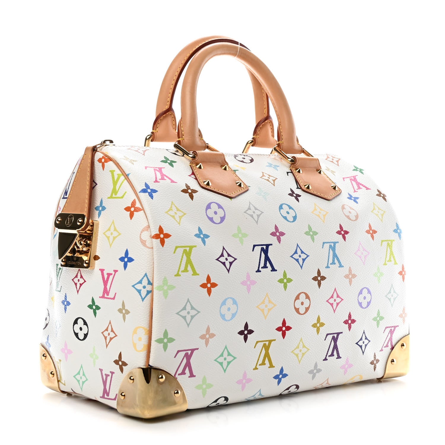 Louis Vuitton Monogram Multicolor Speedy 30 White 2 of 4