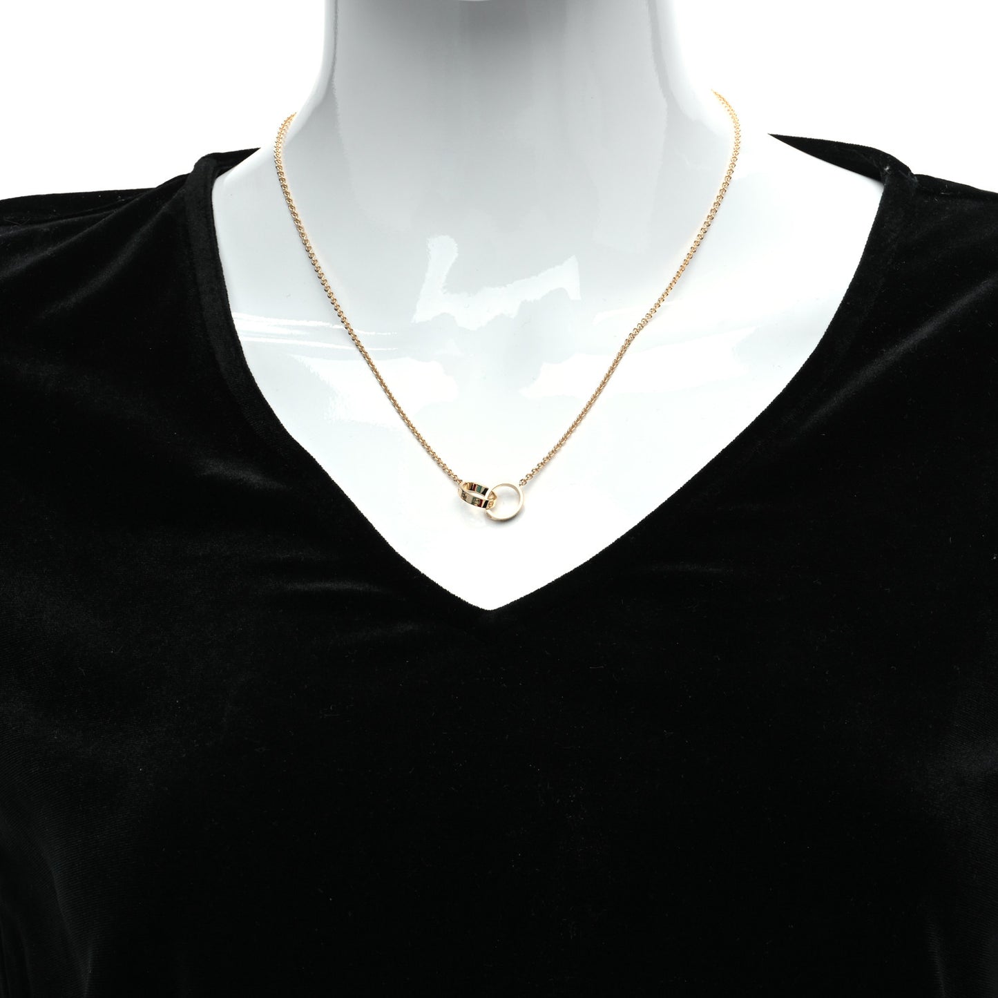 18K Yellow Gold Interlocking LOVE Necklace