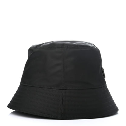 Prada Re-Nylon Metal Triangle Logo Mens Bucket Hat M Black 3 of 7
