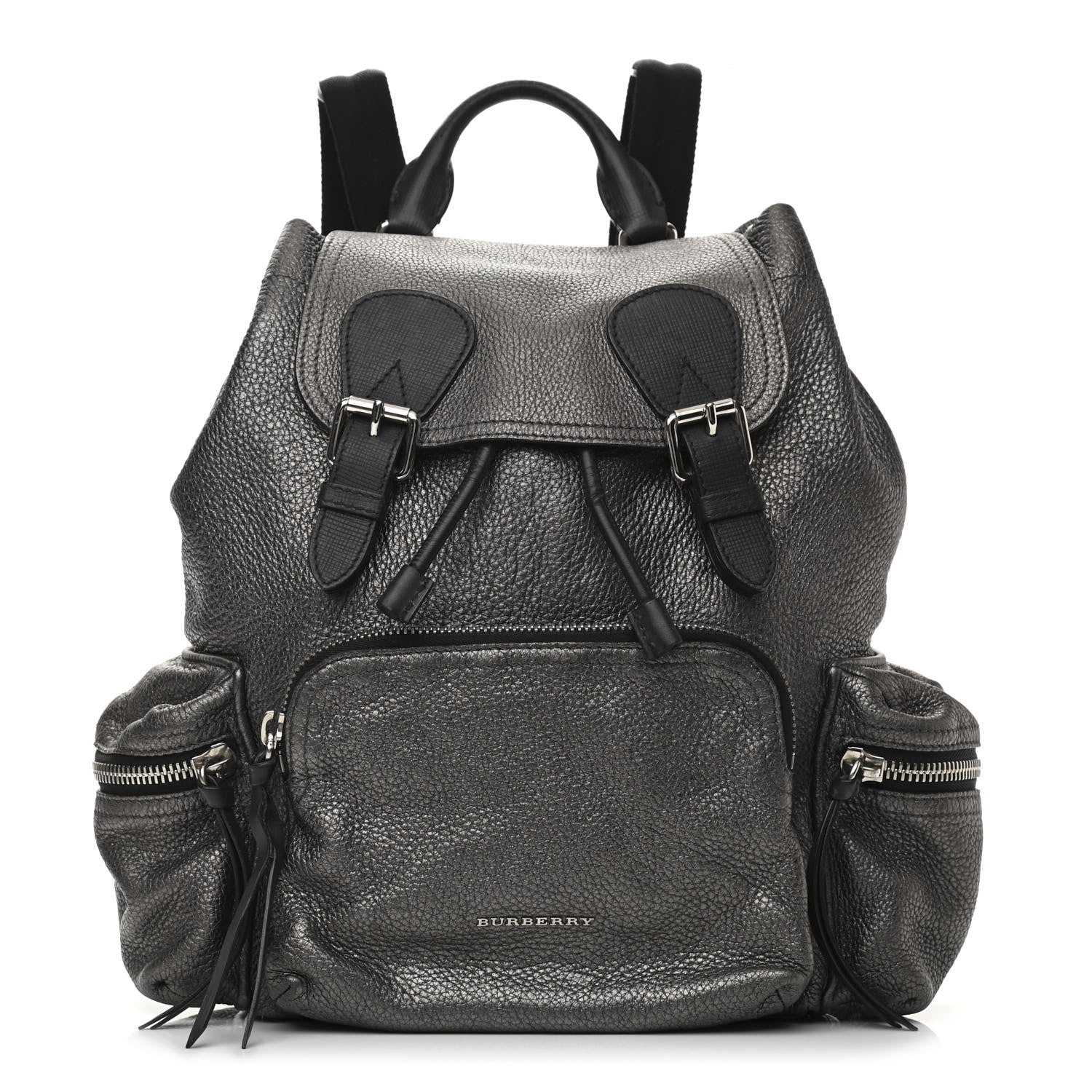 Burberry Metallic Deerskin Medium Rucksack Backpack Dark Grey 1 of 13