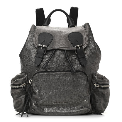 Burberry Metallic Deerskin Medium Rucksack Backpack Dark Grey 1 of 13