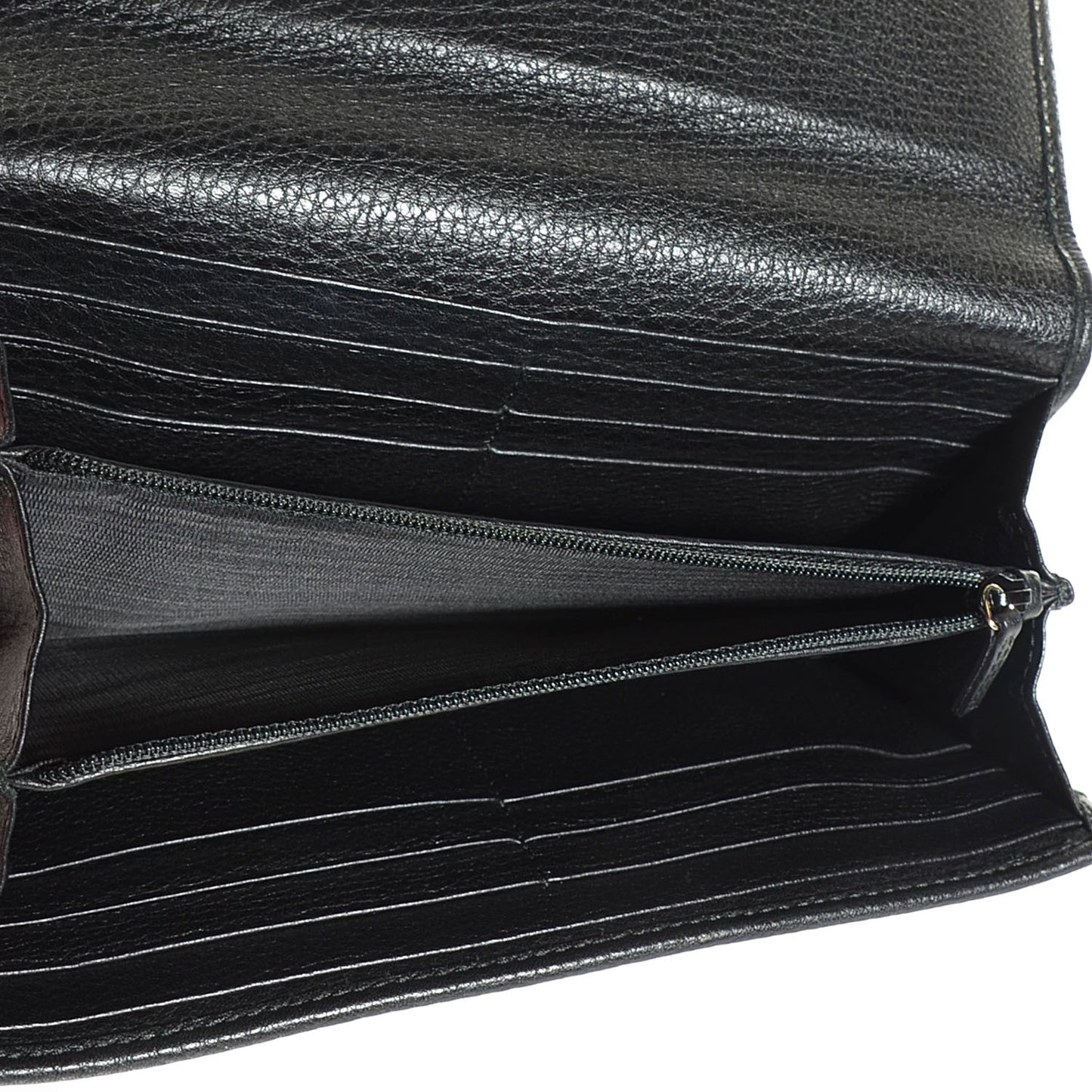 Pebbled Calfskin Large Soho Continental Wallet Black