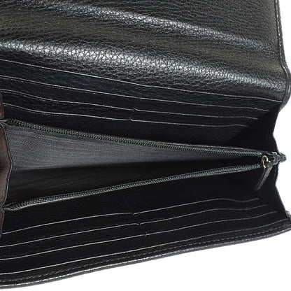 Gucci Pebbled Calfskin Large Soho Continental Wallet Black 6 of 8