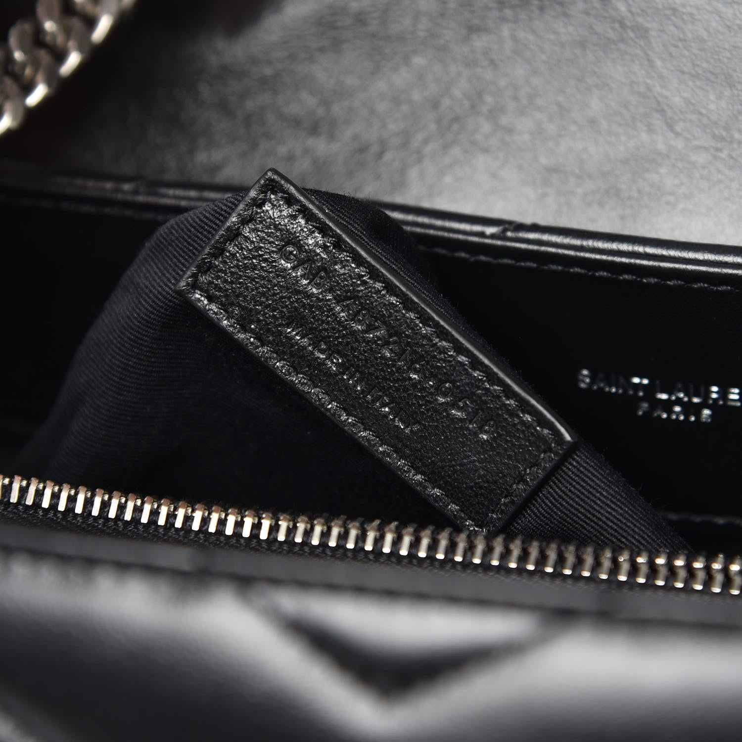 Saint Laurent Calfskin Y Quilted Monogram Medium Loulou Chain Satchel Black 7 of 7