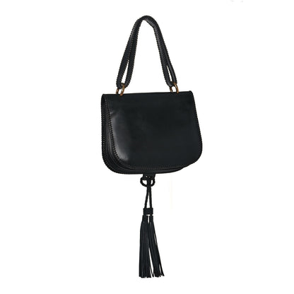 Salvatore Ferragamo Calfskin Whipstitch Kamelia Shoulder Bag Black 3 of 14