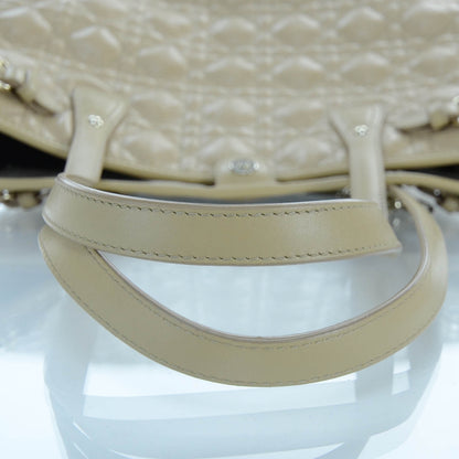 Christian Dior Coated Canvas Cannage Medium Panarea Tote Beige 11 of 11