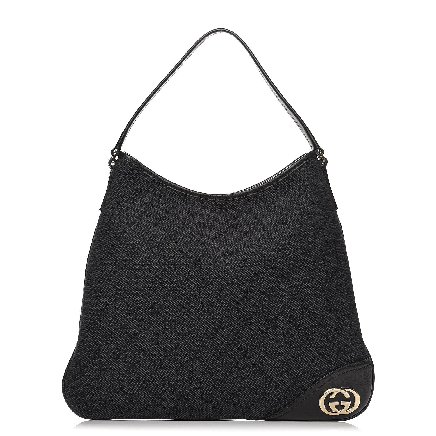 Gucci Monogram Medium New Britt Hobo Black 1 of 9