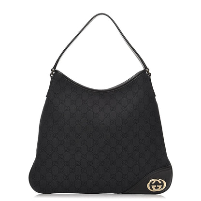 Gucci Monogram Medium New Britt Hobo Black 1 of 9