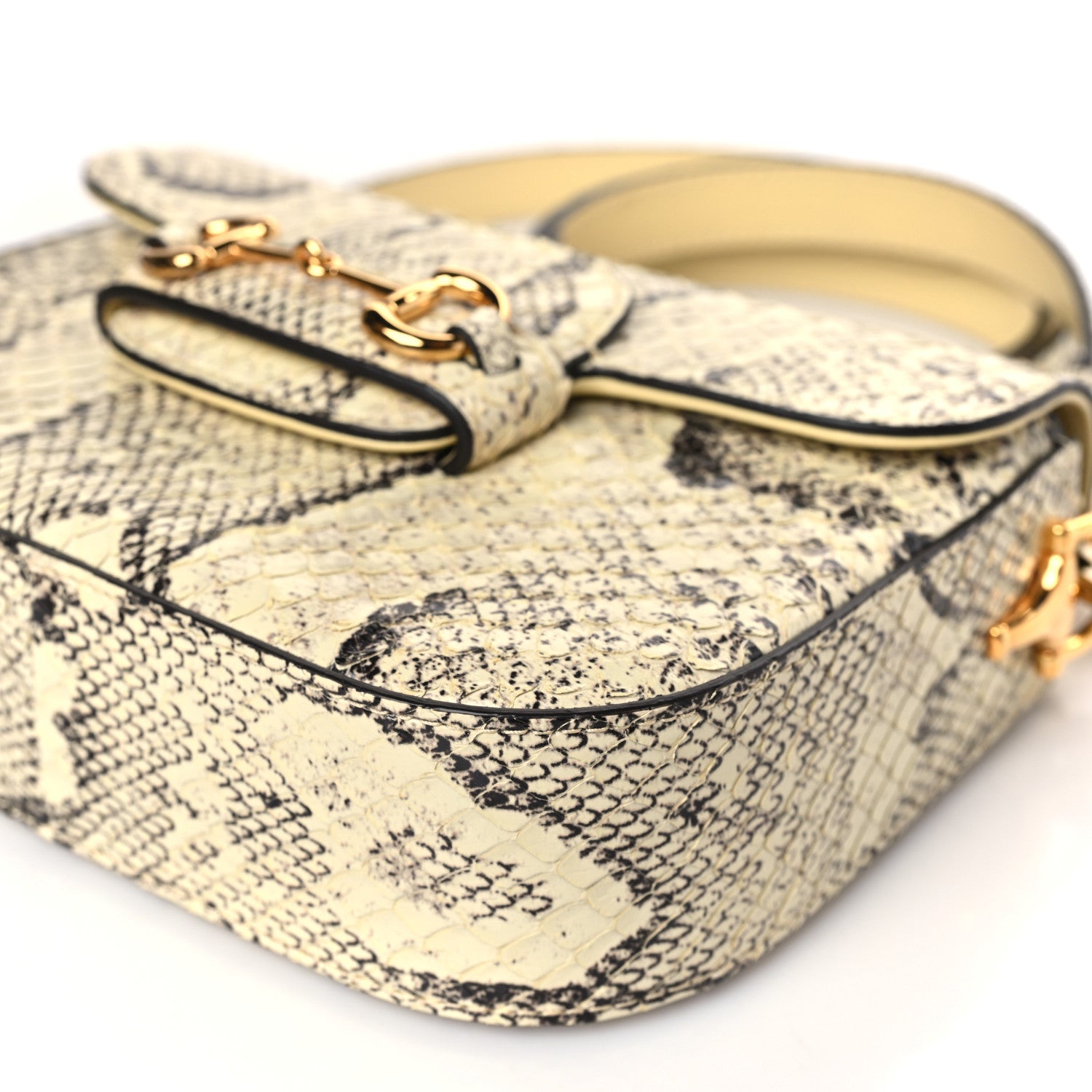 Gucci Snakeskin Web Mini Horsebit 1955 Shoulder Bag New Rock 9 of 9