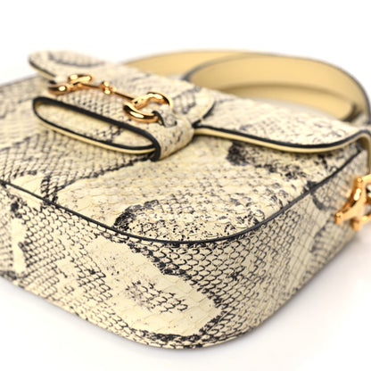 Gucci Snakeskin Web Mini Horsebit 1955 Shoulder Bag New Rock 9 of 9