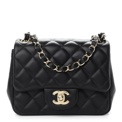 Chanel Lambskin Quilted Mini Square Flap Black 1 of 9