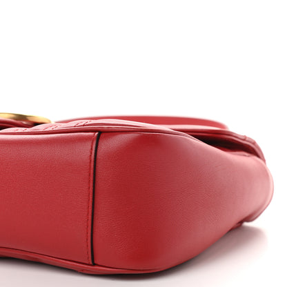 Gucci Calfskin Matelasse Small GG Marmont Shoulder Bag Hibiscus Red 9 of 9