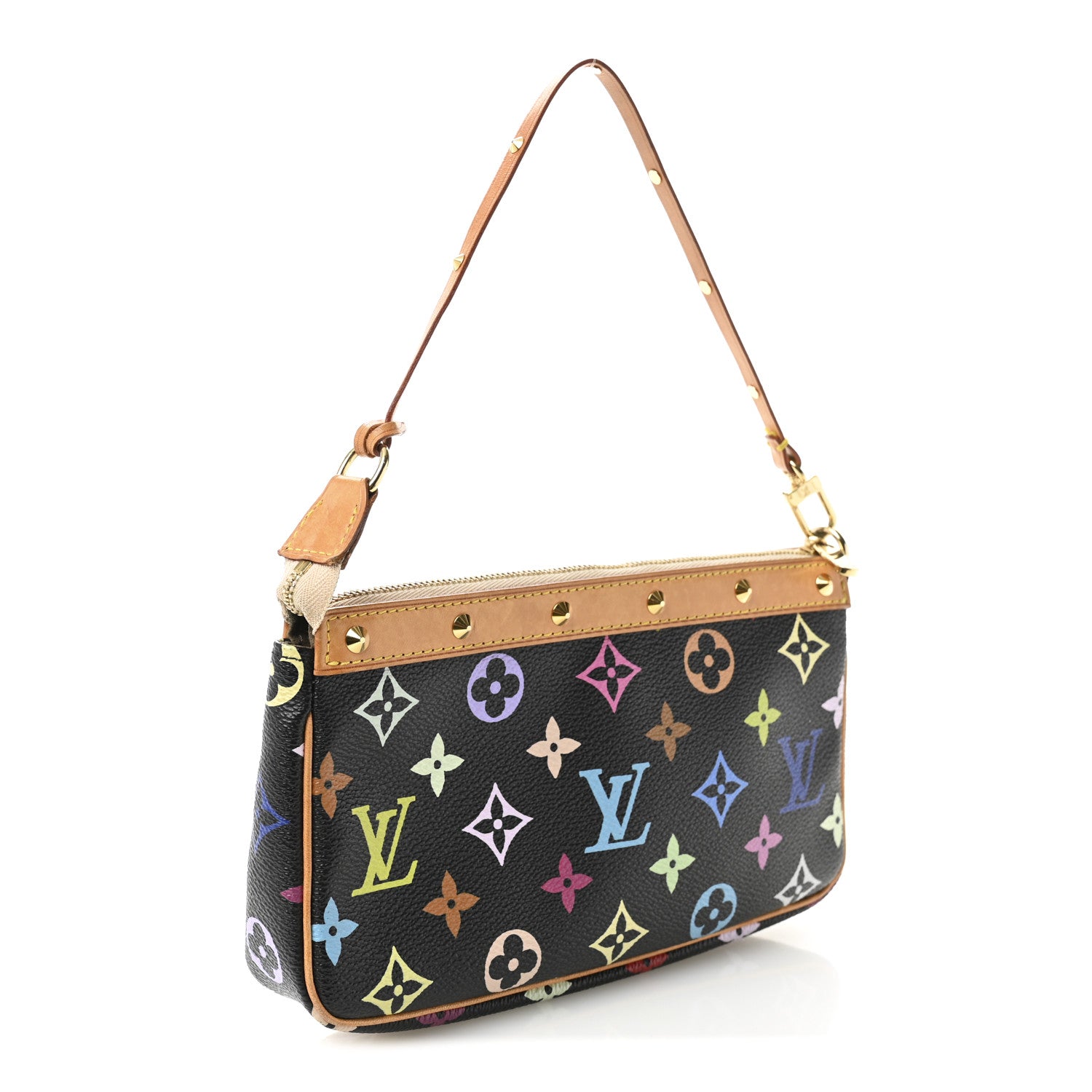 Louis Vuitton Monogram Multicolor Pochette Accessories Black 5 of 21