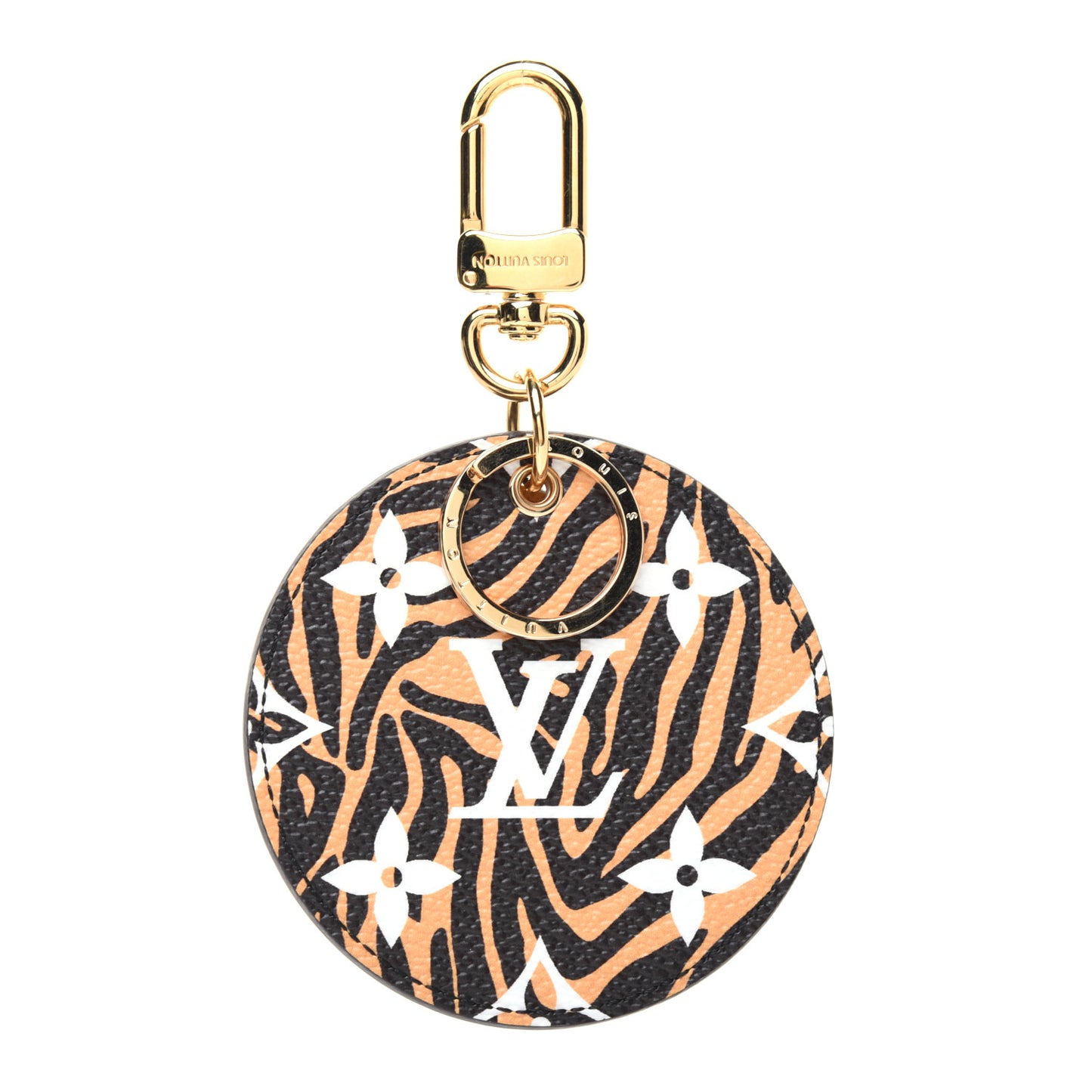 Monogram Giant Jungle Bag Charm Key Holder Black