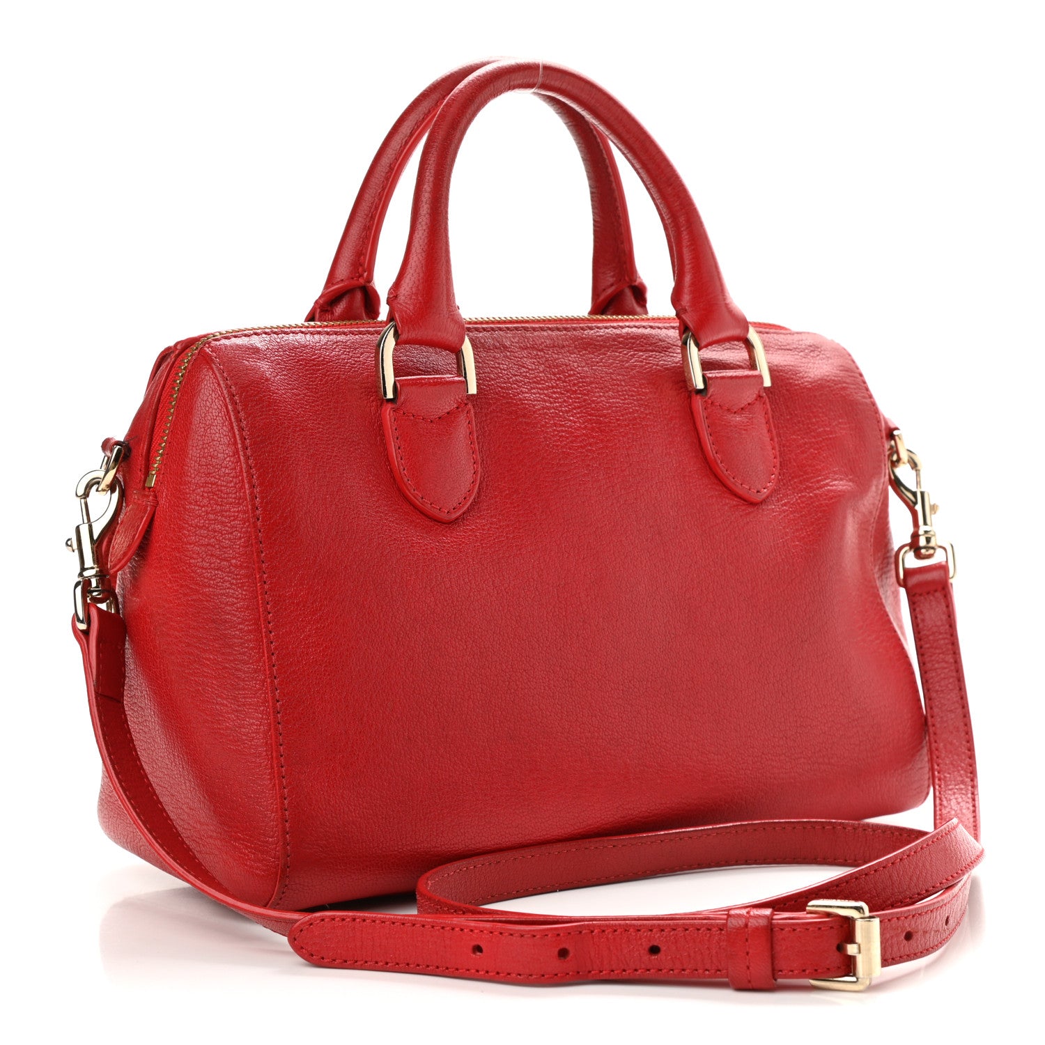 Mulberry Glossy Goatskin Small Del Rey Satchel Red 3 of 14