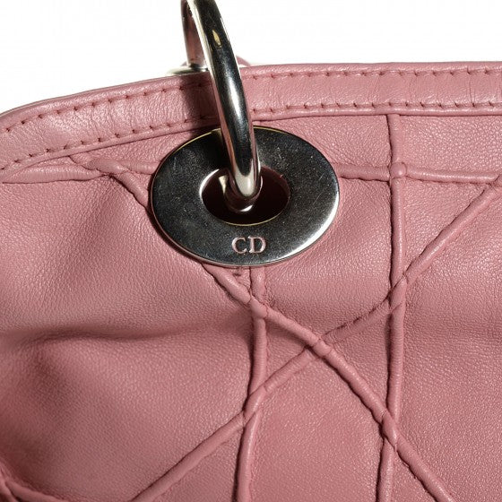 Christian Dior Lambskin Cannage Medium Granville Tote Pink 7 of 18