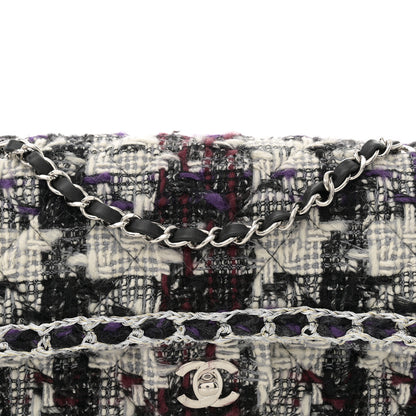 Chanel Tweed Quilted Mini Rectangular Flap Black White Multicolor 8 of 10