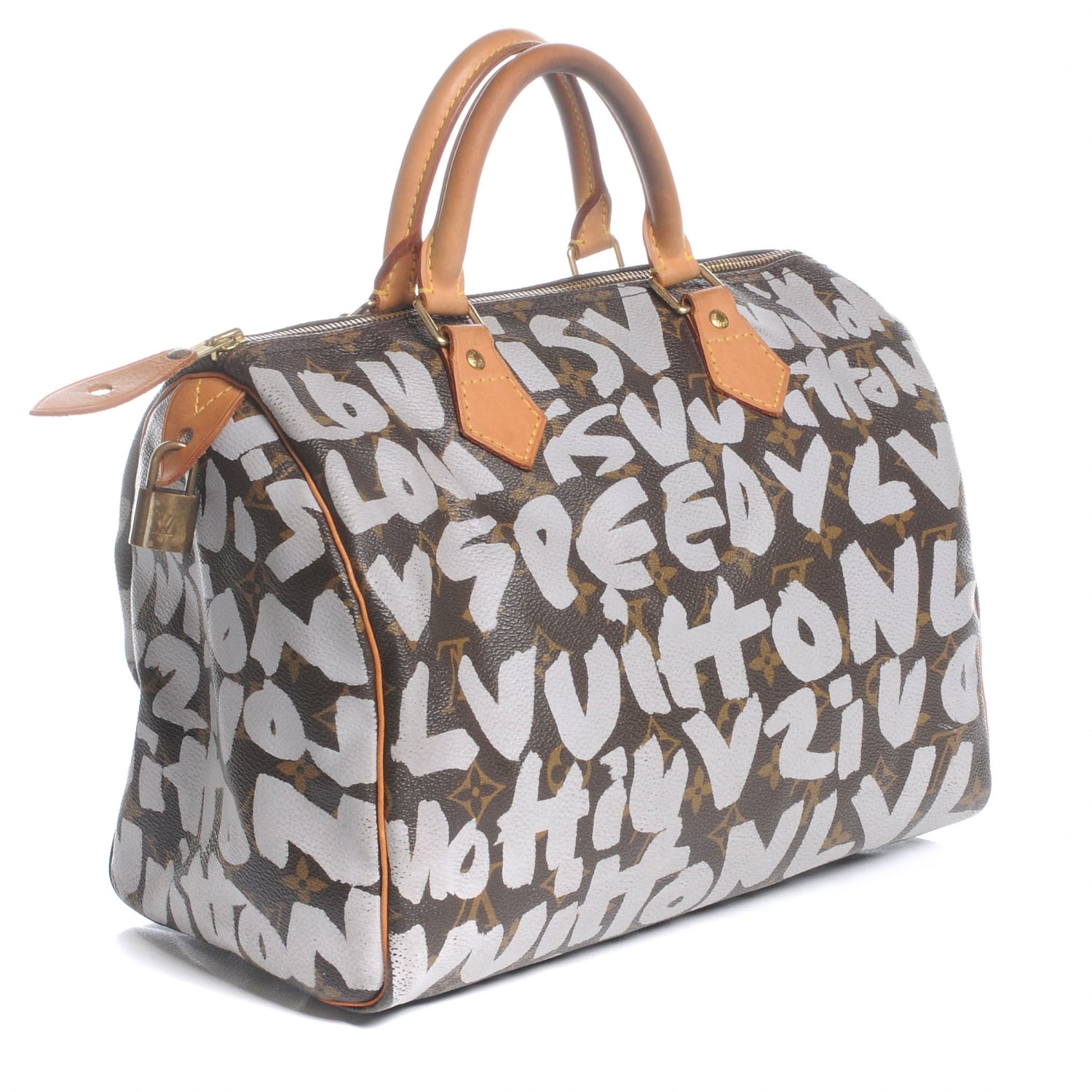Louis Vuitton Monogram Graffiti Speedy 30 Silver 3 of 7
