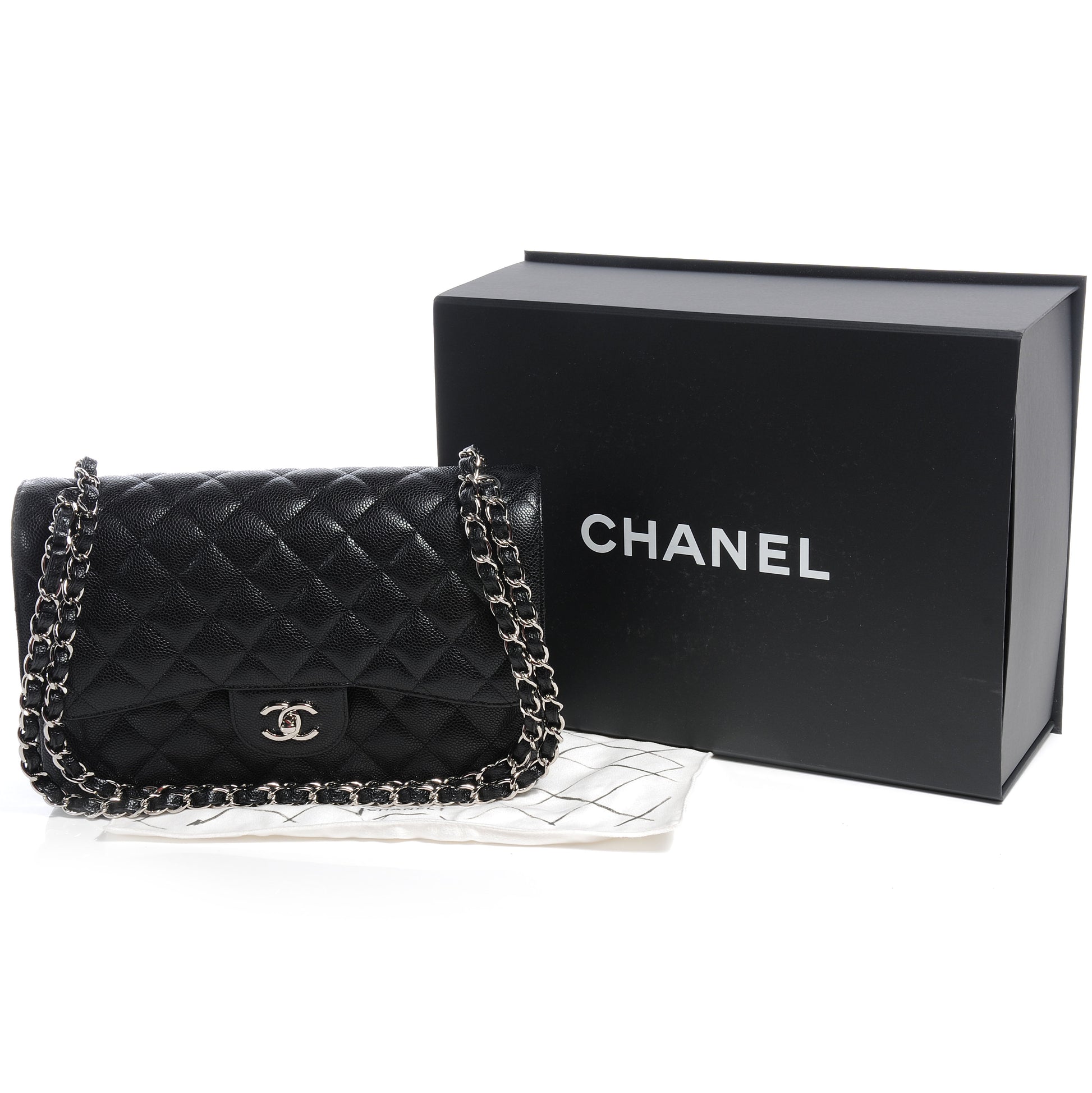 Chanel Caviar Quilted Jumbo Double Flap Black 5 of 8
