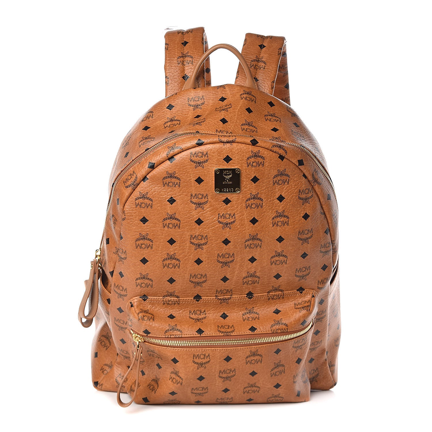 MCM Visetos Large Stark Backpack Cognac 1 of 9