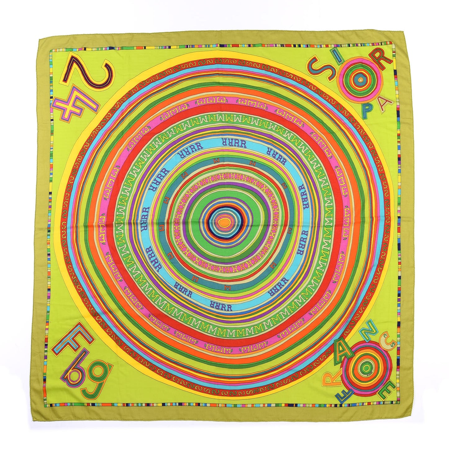Cashmere Silk Tohu Bohu Shawl 140 Vert Absinthe Pistache Multicolor