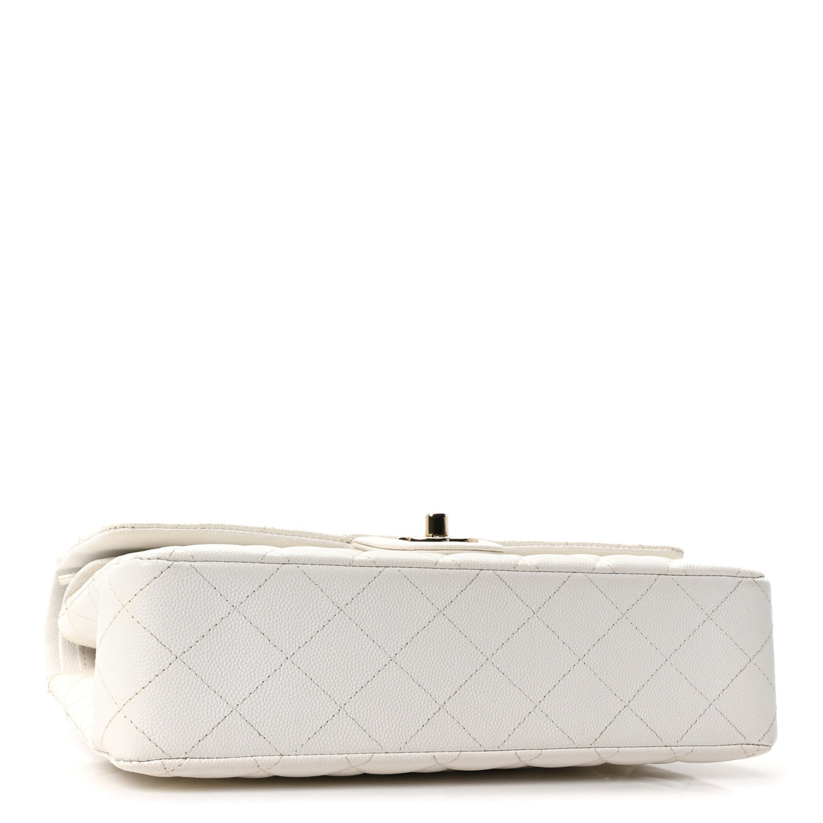 Chanel Caviar Quilted Medium Double Flap White 4 of 10