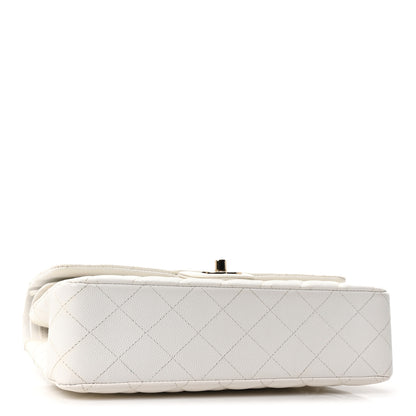 Chanel Caviar Quilted Medium Double Flap White 4 of 10