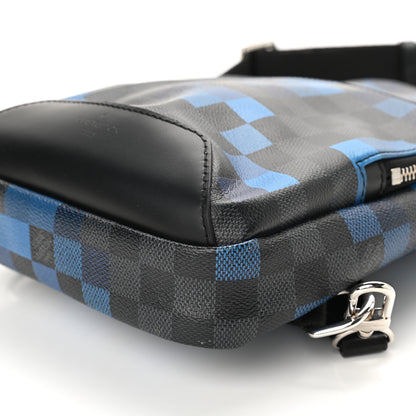 Louis Vuitton Damier Graphite Pixel Avenue Sling Backpack Blue 9 of 9