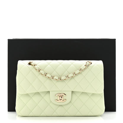 Chanel Caviar Quilted Small Double Flap Light Green 11 of 11