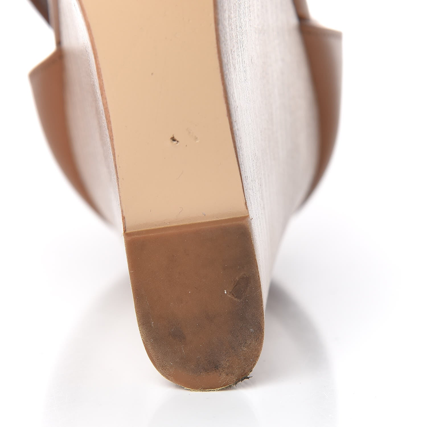 Hermes Calfskin Merryl Wedge Sandals 37 Naturel 14 of 15
