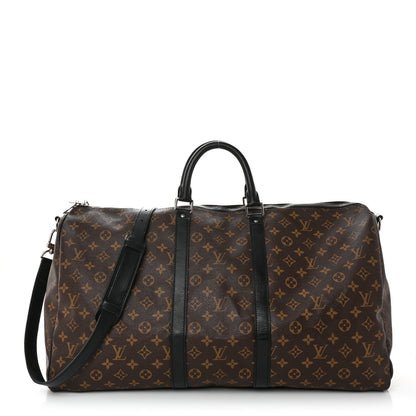 Louis Vuitton Monogram Macassar Keepall Bandouliere 55 1 of 13