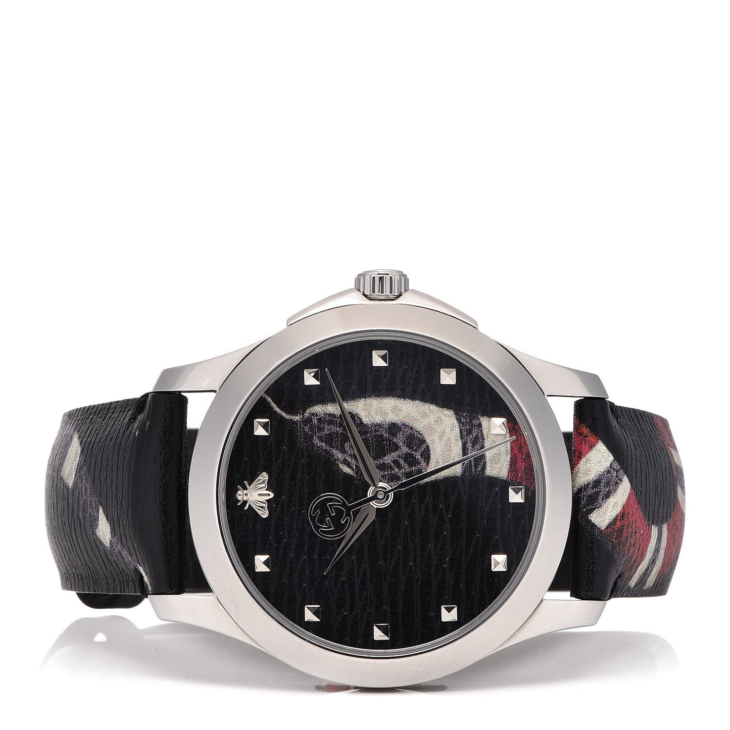 Stainless Steel Calfskin 38mm Le Marche Des Merveilles Snake Quartz Watch Black