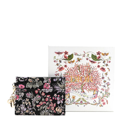 Christian Dior Calfskin Millefiori Printed Miss Dior Glycine Card Holder  Black 8 of 8