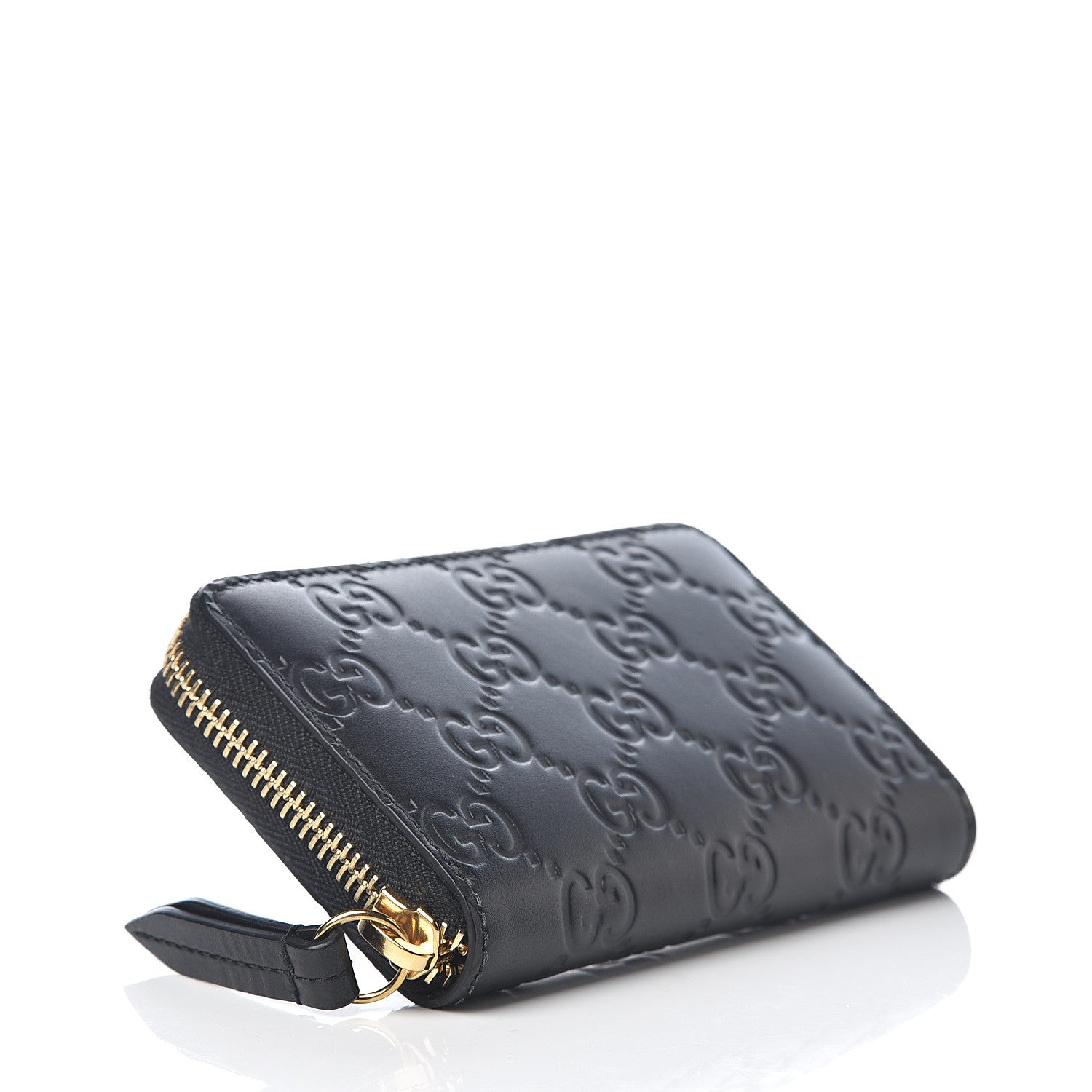 Gucci Guccissima Zip Around Card Case Black 3 of 5