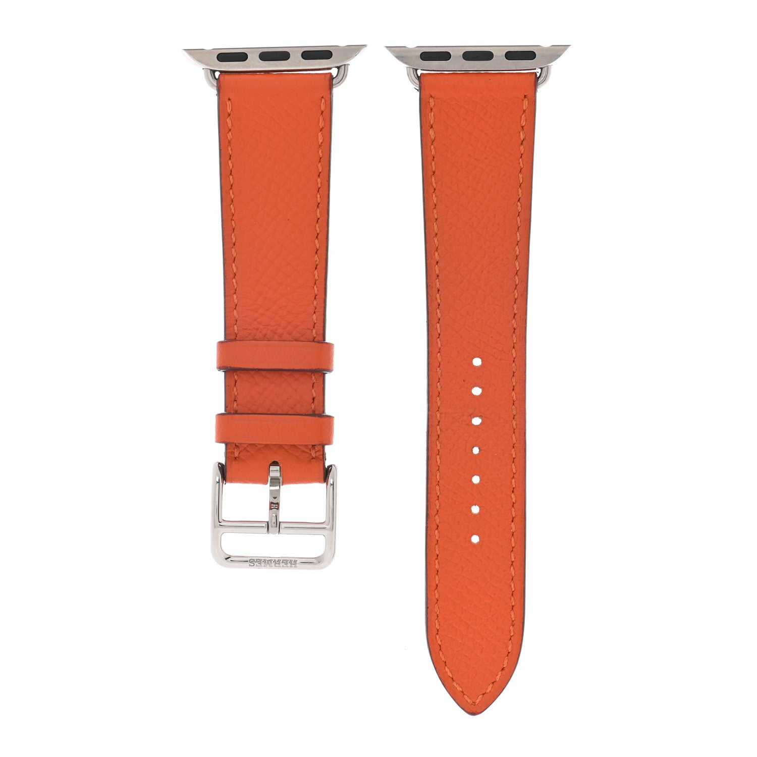 Hermes Epsom 40mm Apple Watch Single Tour Band Orange 1 of 5