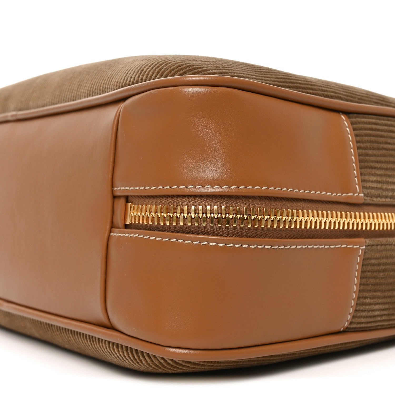 Miu Miu Velluto Righe Large Beau Top Handle Bag Cannella 1845095