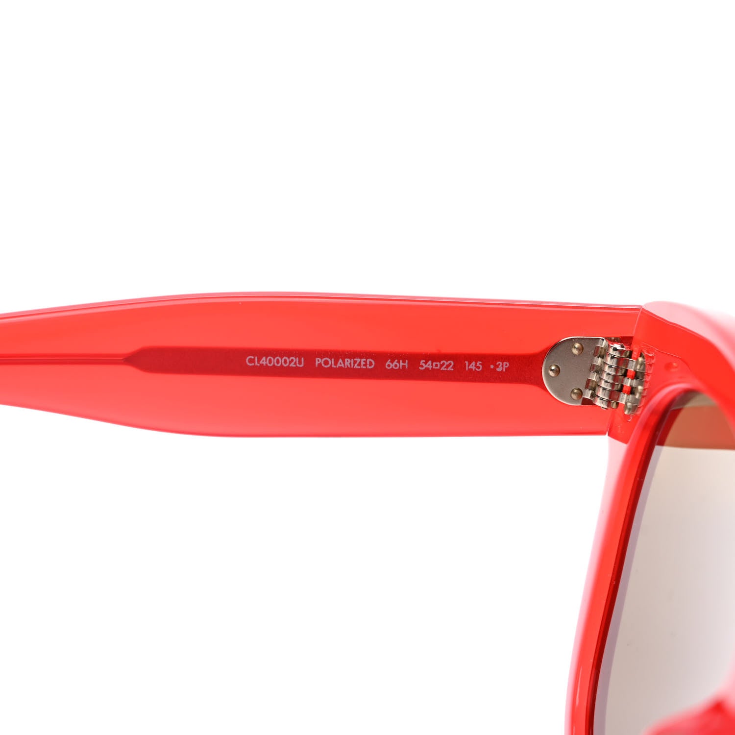 Celine Polarized Square Sunglasses CL40002U Milky Red 7 of 8