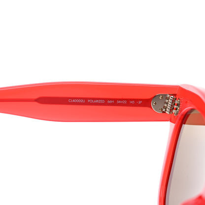 Celine Polarized Square Sunglasses CL40002U Milky Red 7 of 8