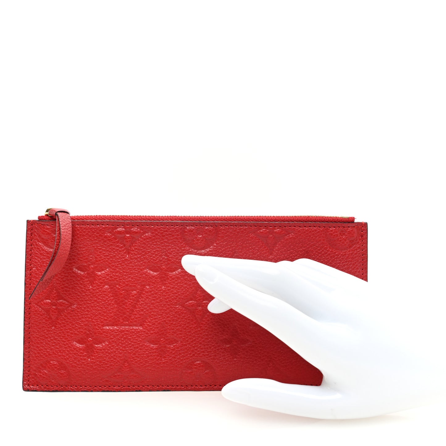 Empreinte Felicie Chain Wallet Zippered Insert Scarlet
