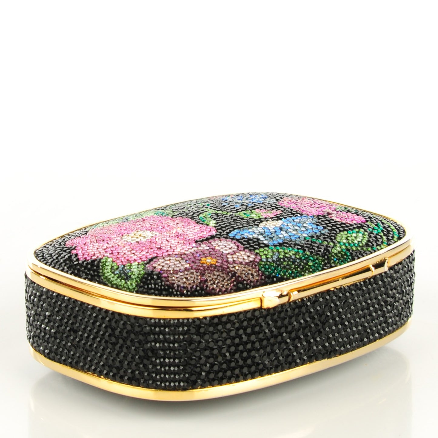 Swarovski Crystal Floral Miniaudiere Clutch