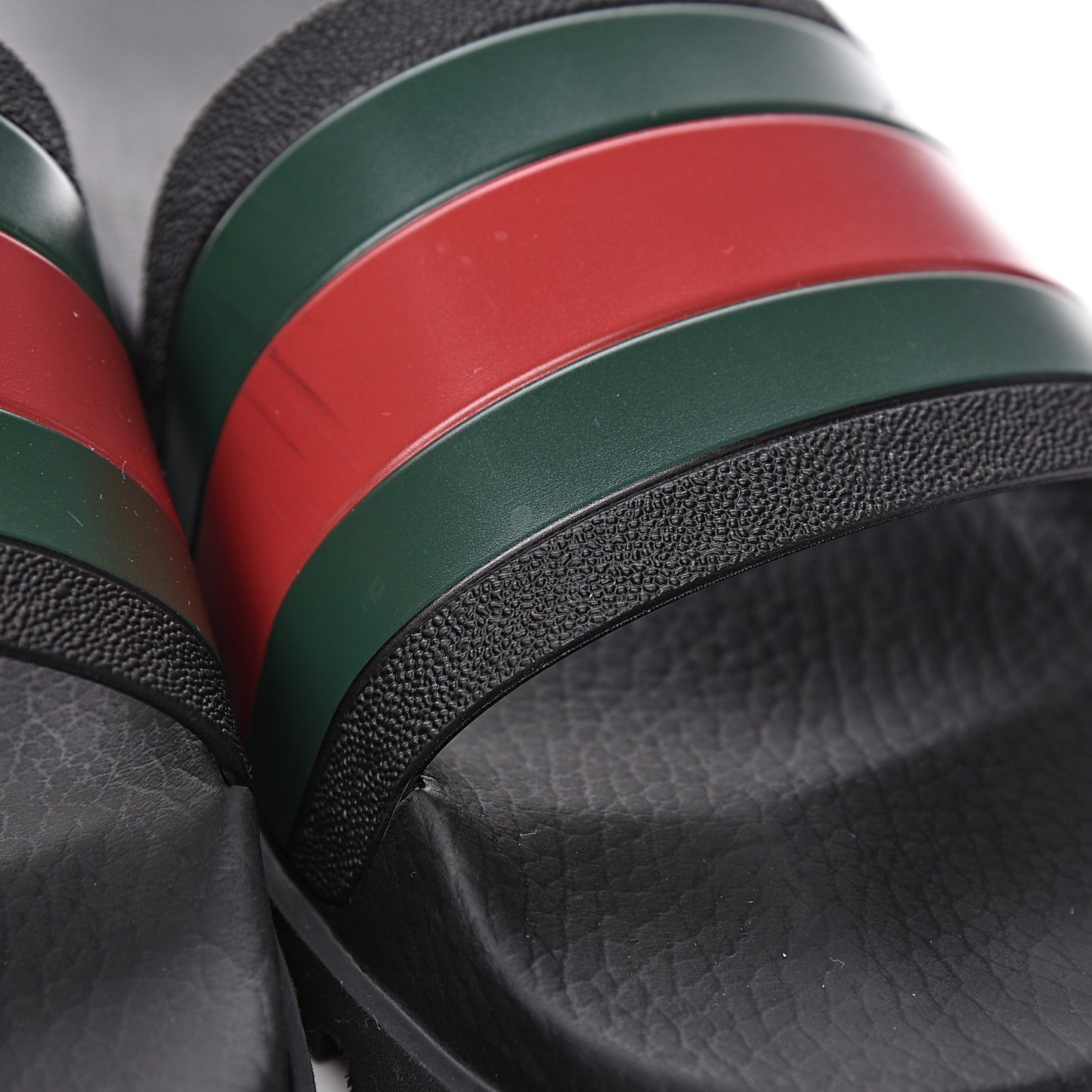 Rubber Web Mens Lug Sole Slide Sandals 10 Black Green Red