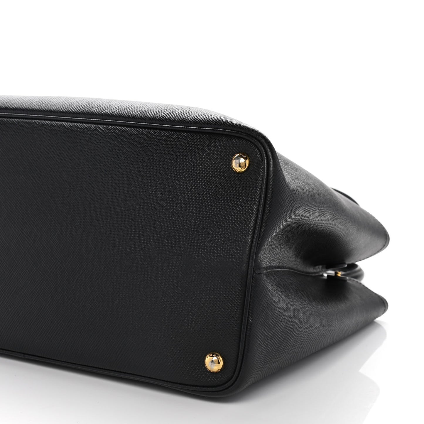 Saffiano Cuir Medium Double Bag Black Mughetto