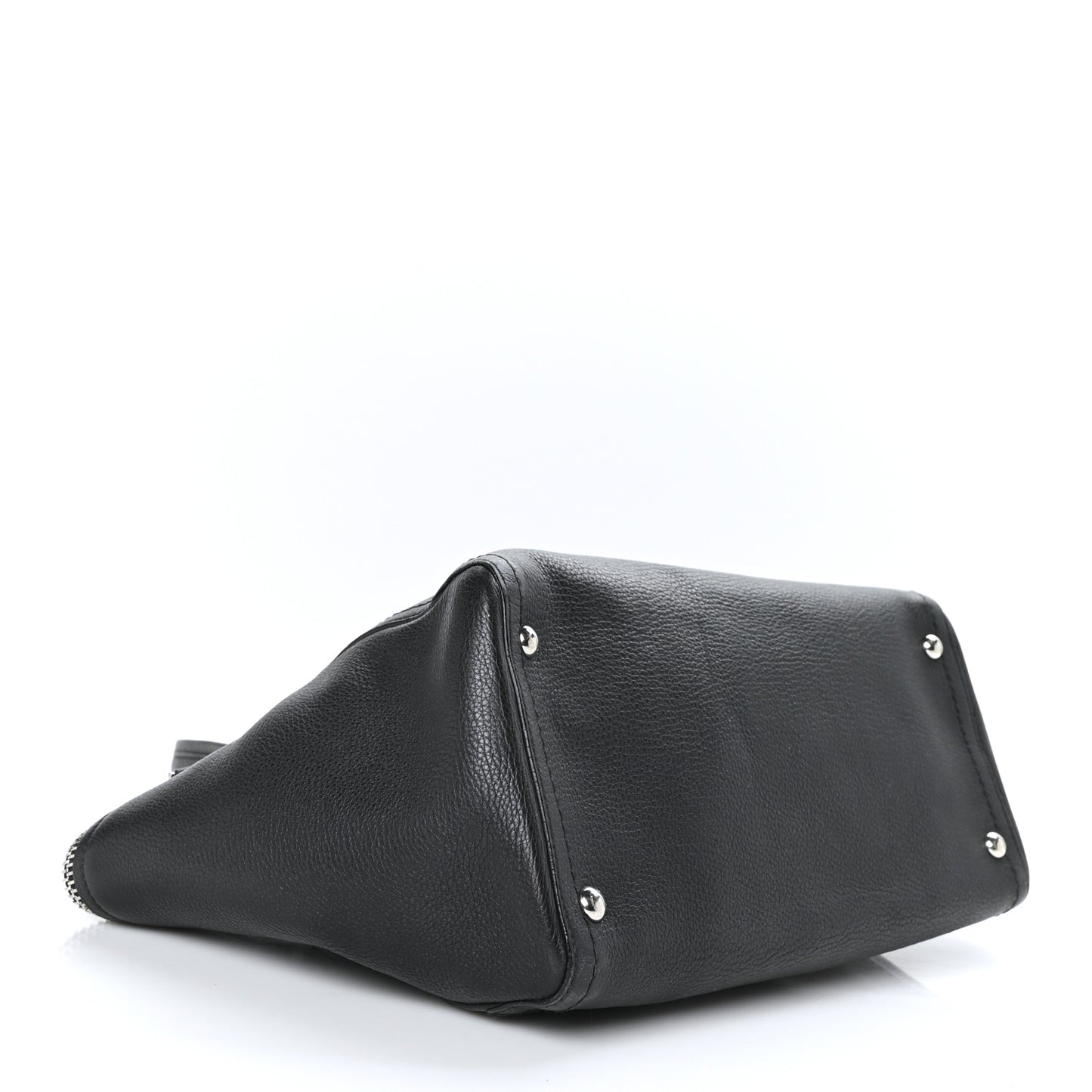 Calfskin Medium Verve Double Zip Tote Black