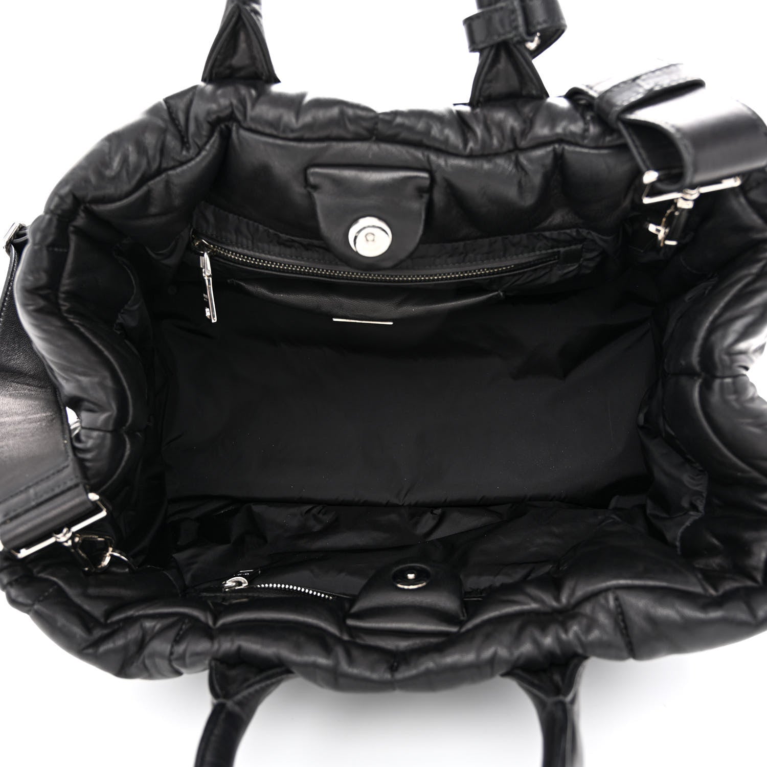 Prada Nappa Bomber Tote Black 5 of 11
