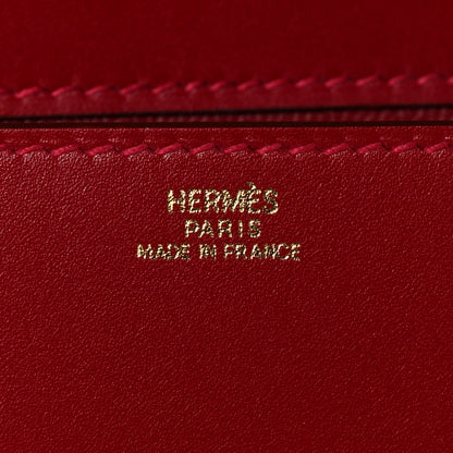 Hermes Tadelakt Medor 23 Clutch Rouge Vif 6 of 13