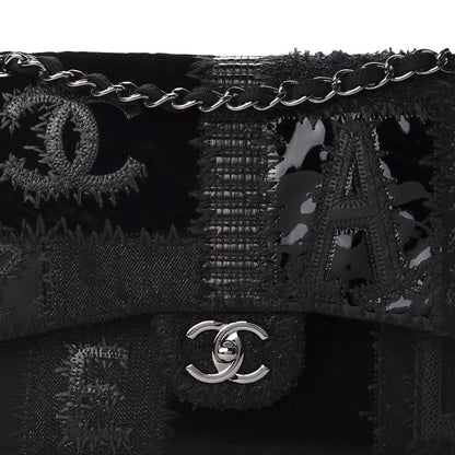 Chanel Tweed Patchwork Jumbo Single Flap Black 11 of 11