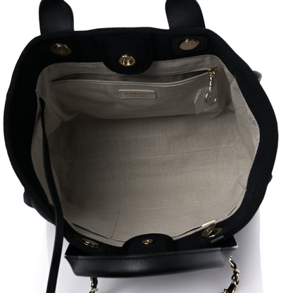 Chanel Mixed Fibers Small Deauville Tote Black 6 of 15