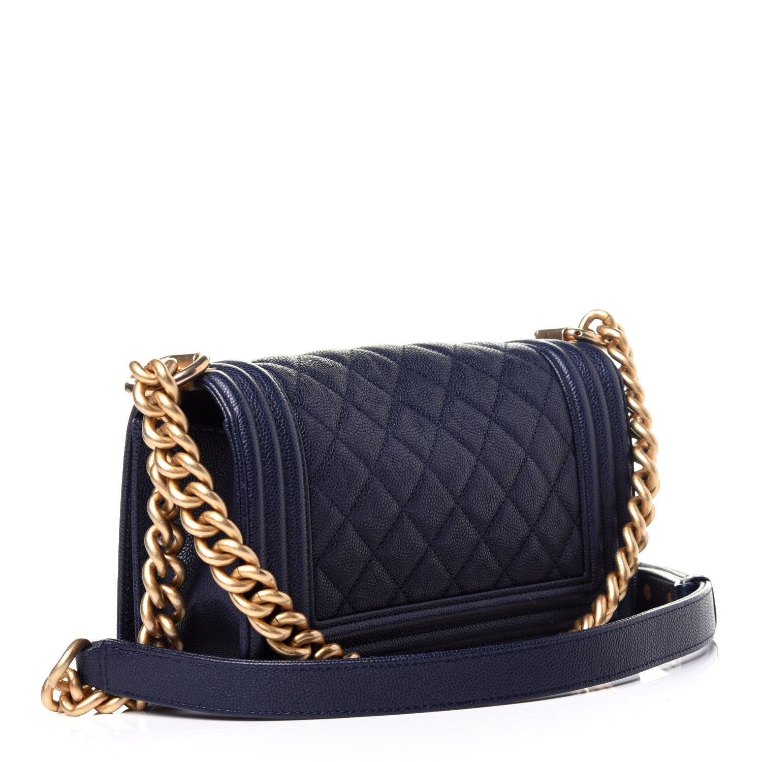 Chanel Caviar Quilted Small Boy Flap Navy 4 of 23
